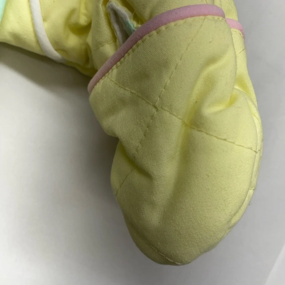 London Fog vintage Yellow Kids Pajama Sleep Sack with Pastel Details